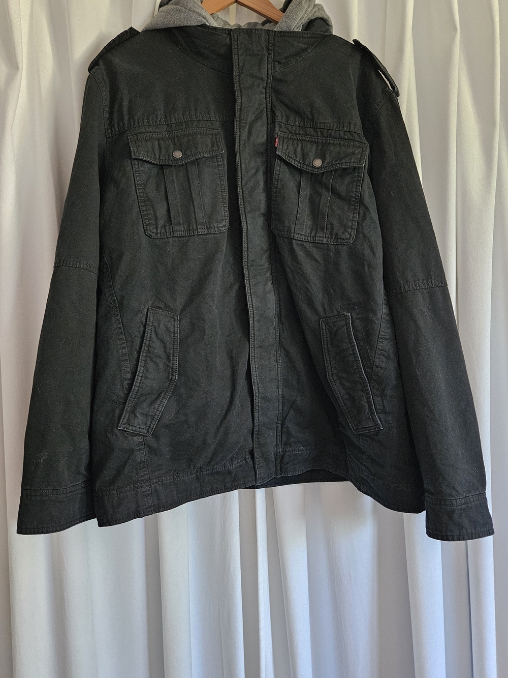 Levi's Men's Dark Navy Hooded Trucker Jacket